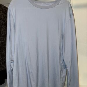Blue Long Sleeve Crew Neck Tee